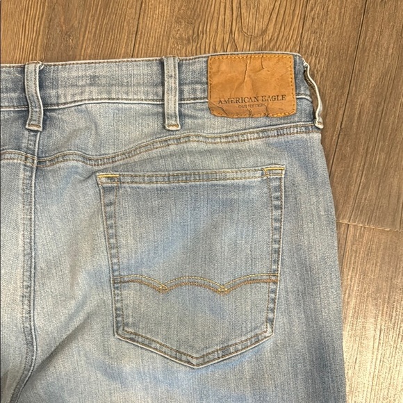 American Eagle Outfitters Slim Straight Light Blue Denim Jeans 38x34 - Picture 4 of 6